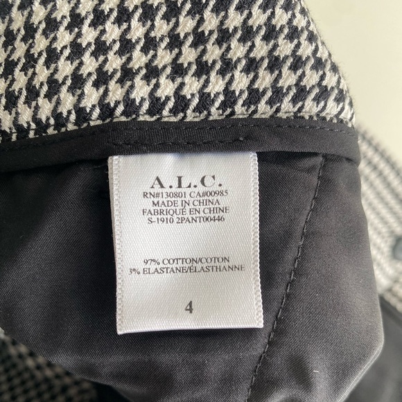 A.L.C. ALC JAMES
HOUNDSTOOTH PANTS SZ 4 - Picture 16 of 16
